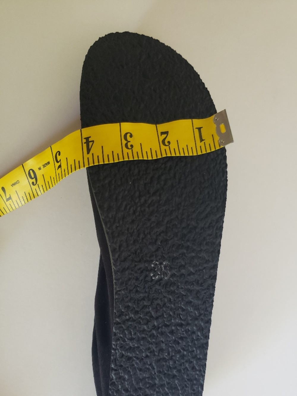 Black Suede Ballet Flats with Anke Strap - Barefoot / Minimalist Shoe Size 38 - Picture 8 of 9